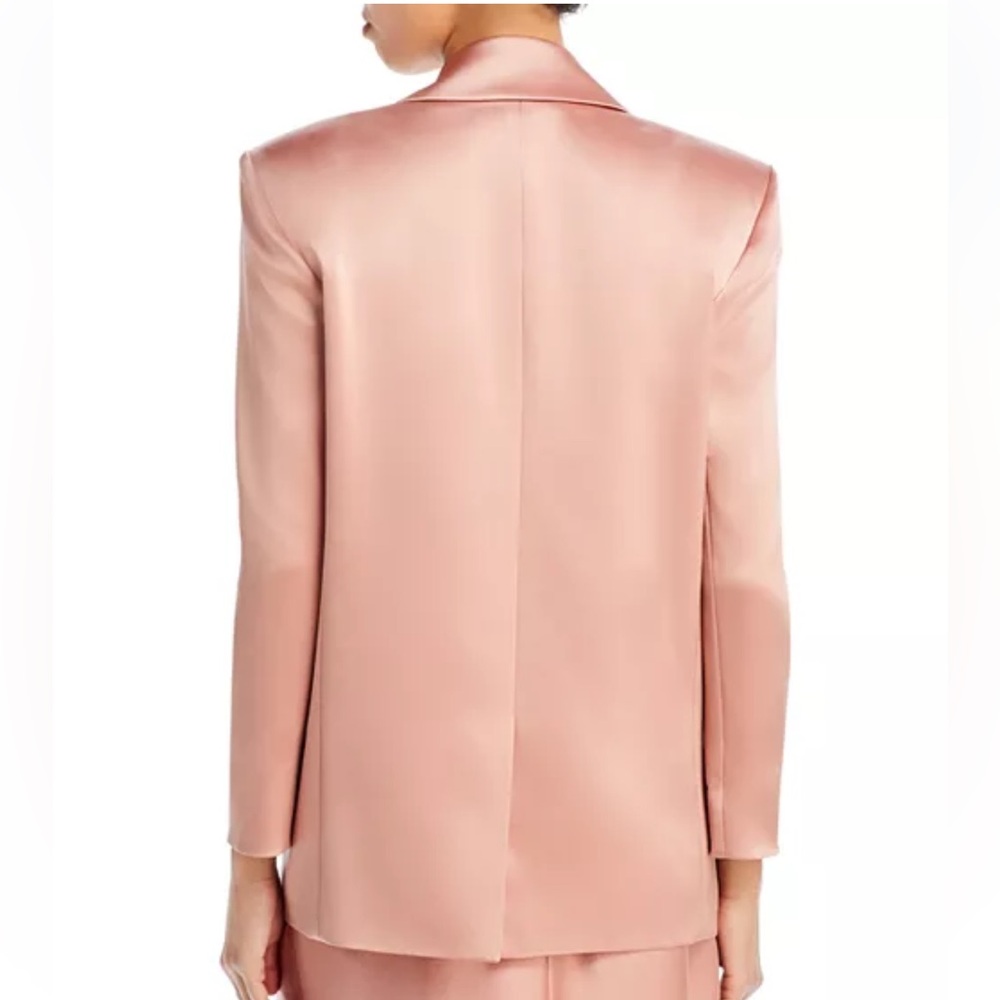 💕 Alice + Olivia Rose Blush Satin Single-Button Blazer | Size 6